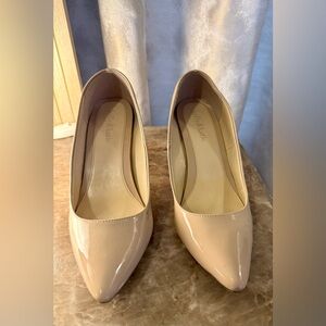 Kelly & Katie Taupe Patent Heels